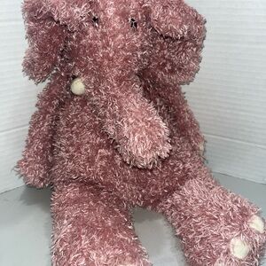 JELLYCAT JUNGLIE BUNGLIE PINK CURLY PLUSH ELEPHANT 16" STUFFED ANIMAL Soft! READ